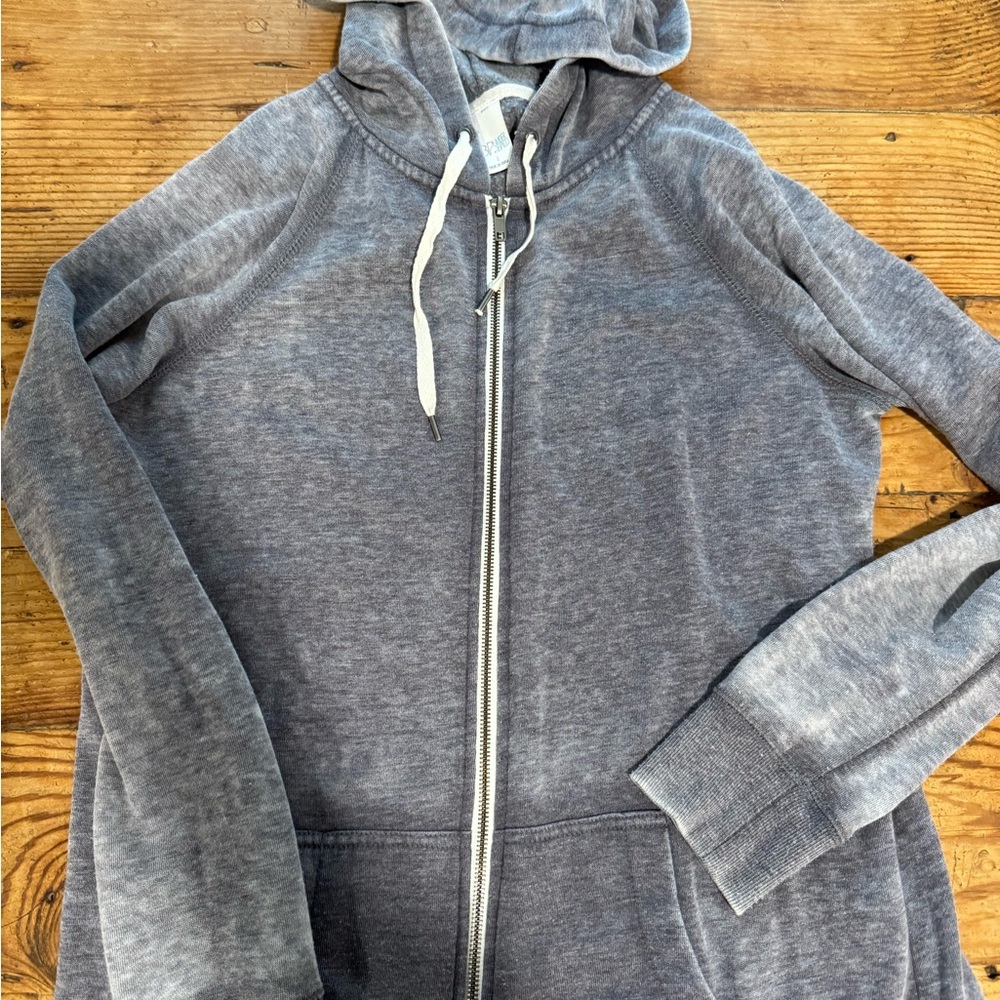 BP Heather Gray Zip Hoodie with Drawstring
